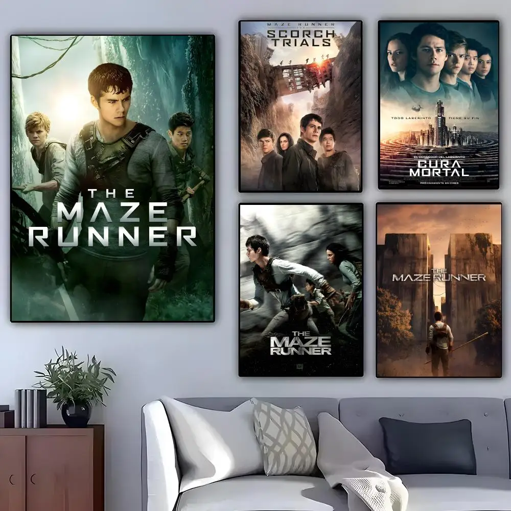 Movie The Maze Runner Poster Self-adhesive Art Waterproof Paper Sticker Coffee House Bar Room Wall Decor
