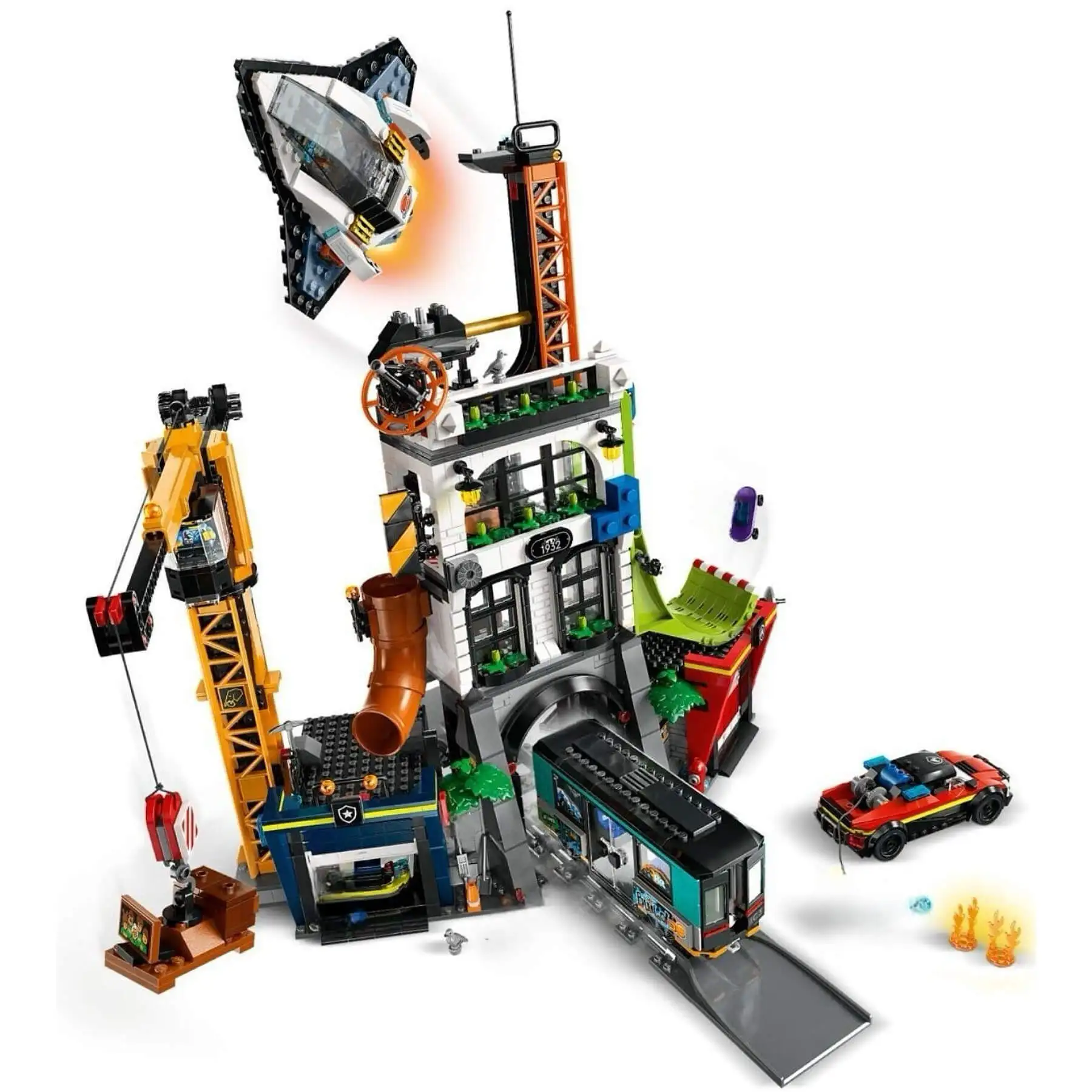 

City Series Street View Tower Train Station Model Building Blocks Set Creative Assembly Bricks Decor Toys For Kids Boy Gifts