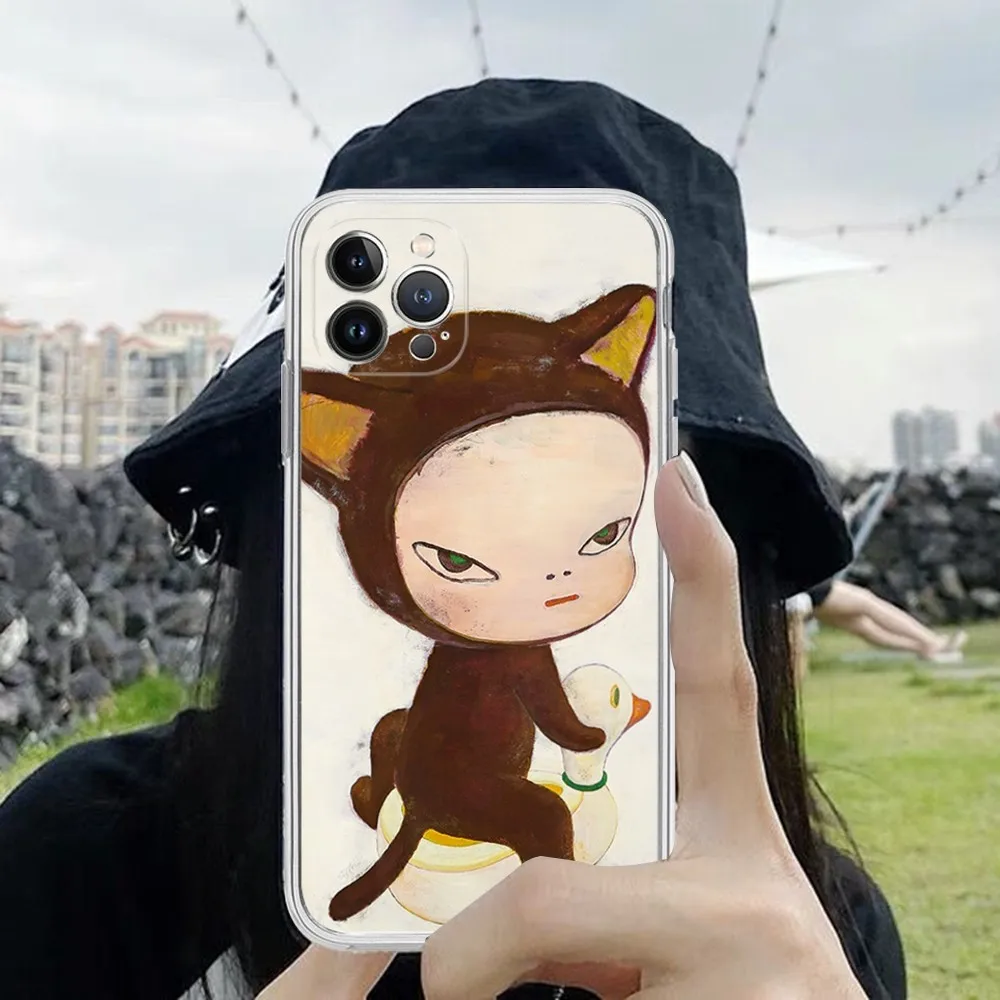 Yoshitomo Nara artnet Art Phone Case For iPhone 14 13 12 Mini 11 Pro XS Max X XR SE 6 7 8 Plus Soft Silicone Cover