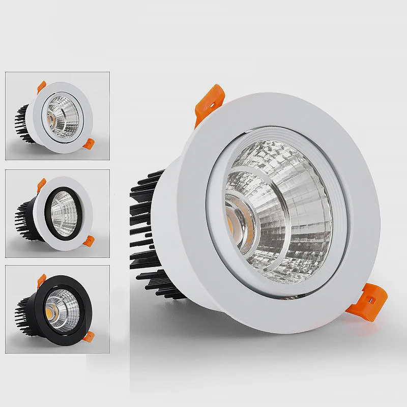 

Dimmable COB LED Downlight 5W 7W 9W 12W 15W 18W Recessed LED Ceiling Spot Lights AC85~265V LED Ceiling Lamp Indoor Lighting