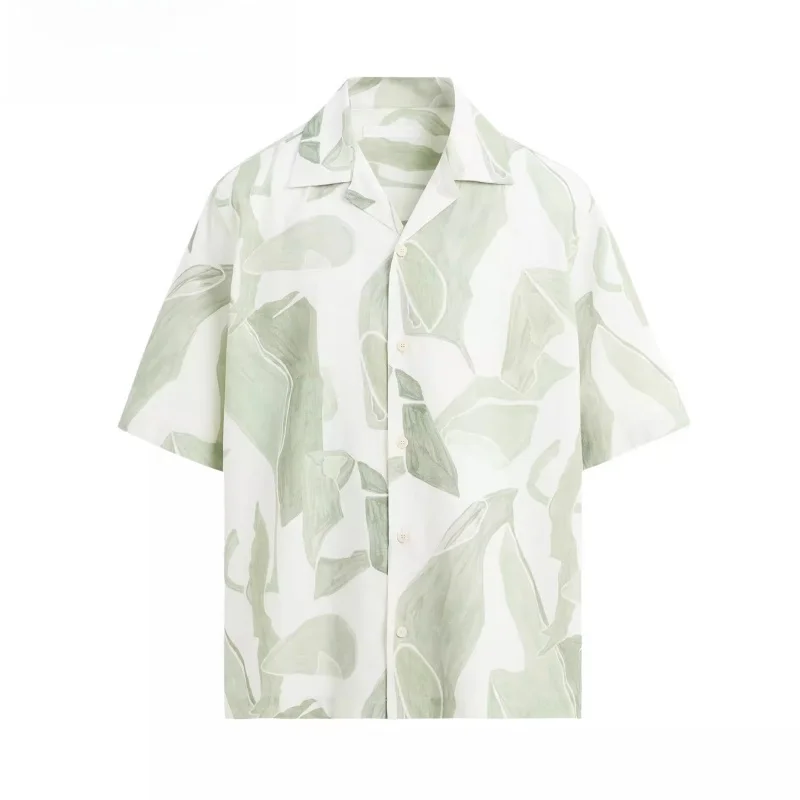 

Spring 2025 Men's Slim Fit Printed T-irt Casual Comfortable ort Sve Straight Leg irt Ice Sensation Loose Youth Trend