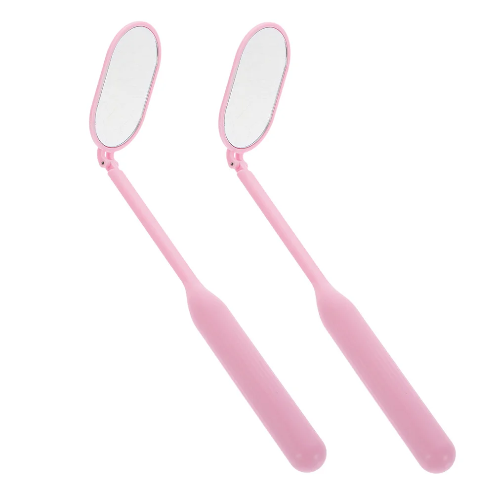 

1Pair Lash Mirror for Eyelash Extensions Folding Rotatable Handheld Mirror Lash Tech Tool for Extension Inspection