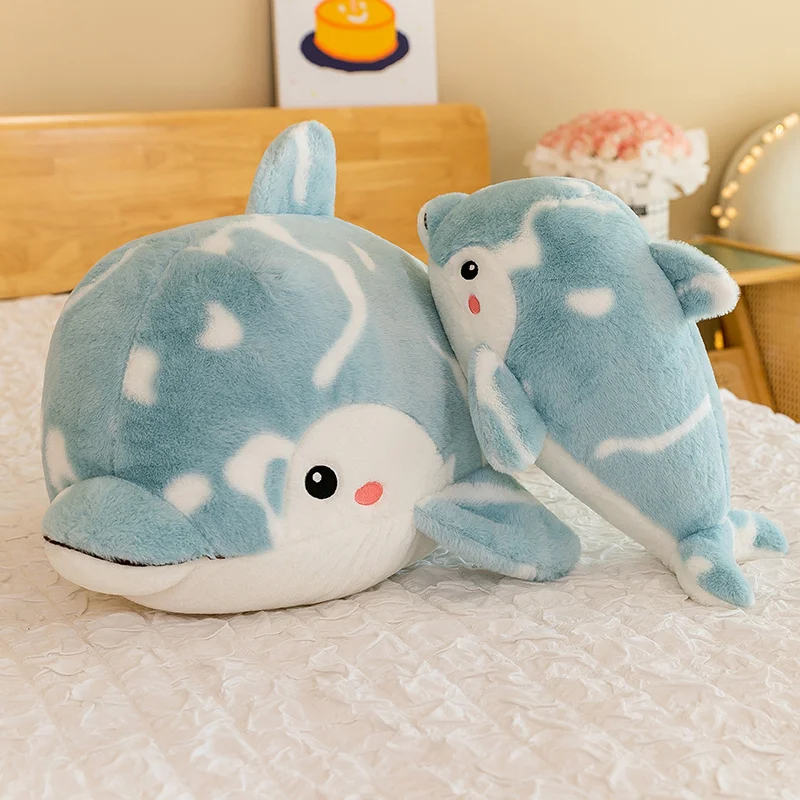 

50/70/90cm Cute Soft Dolphin Plush Toys Office Nap Stuffed Animal Pillow Home Comfort Cushion Christmas Gift Doll for Kids Girl