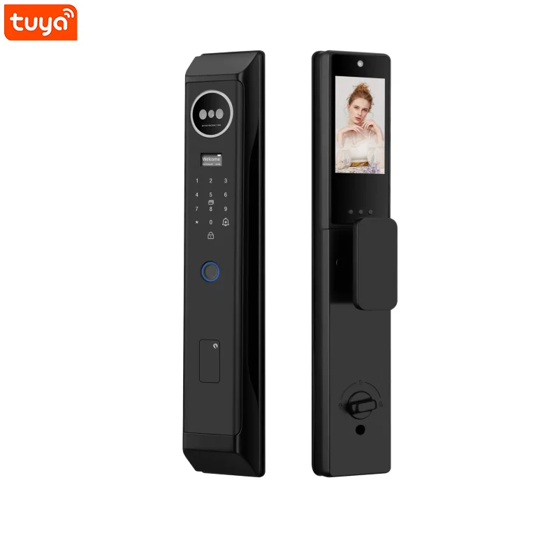 Smart  Cloud Access Control WiFi Remote Management Grade C Cylinder Aluminum Alloy Multiple Unlock Methods Wood