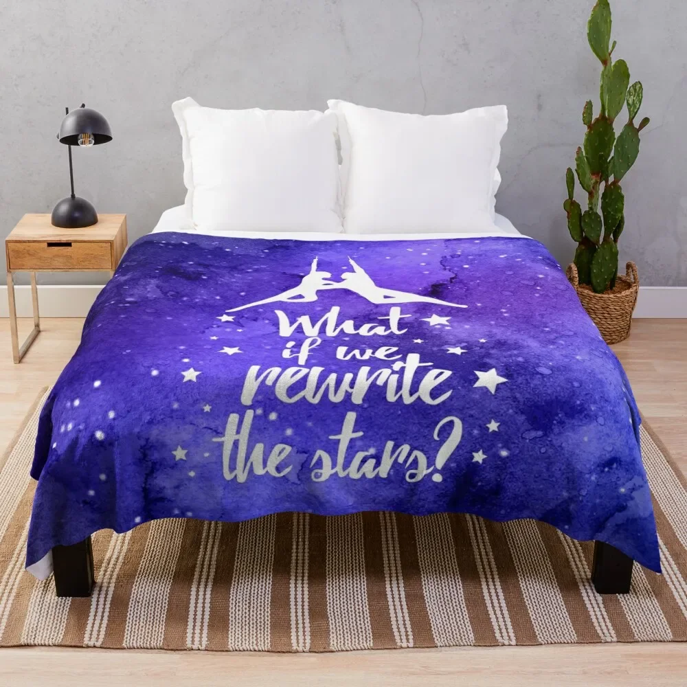 Greatest Showman Rewrite the Stars Watercolour Galaxy Throw Blanket Decorative Throw Plaid on the sofa anime Blankets