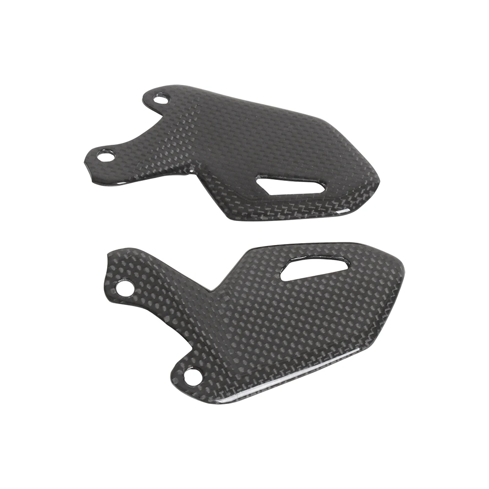 Real Carbon Fiber Heel Guards Rearset Protector Motorcycle Accessories Rear Footrest Wing Plate For Ducati DesertX 2022 2023