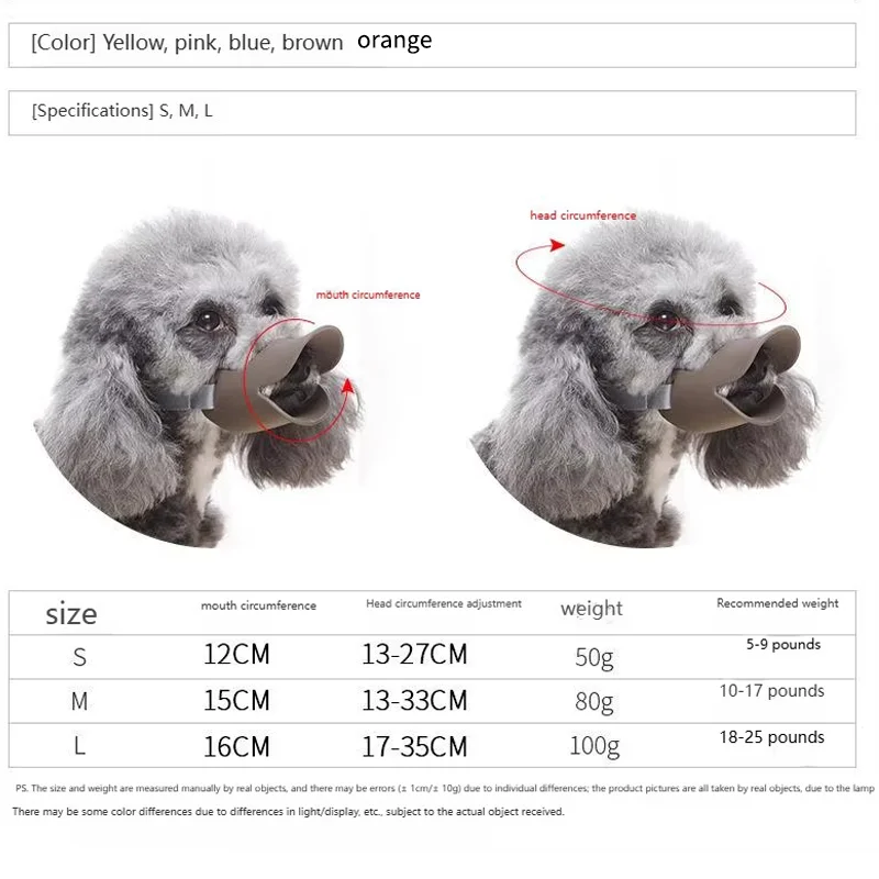 Atmungsaktiver Silikon-Entenschnabel-Hundemaulkorb, verstellbar, gegen Beißen, Bellen und Fressen, Haustier-Mundmaske, Hundezubehör für Outdoor-Wanderungen – Detail 7