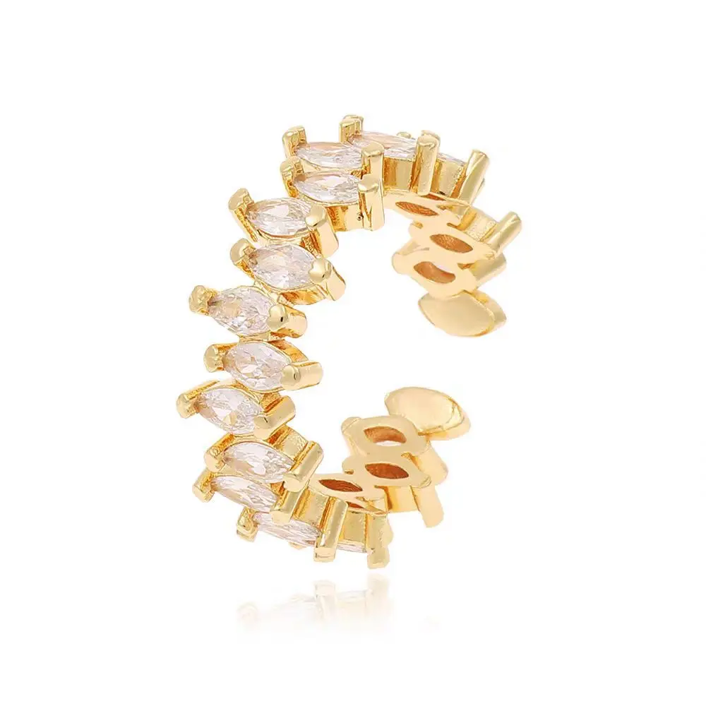 الذهب والفضة اللون المعين الماس خواتم قابل للتعديل للنساء النحاس حجر الراين فنجر التبعي #6