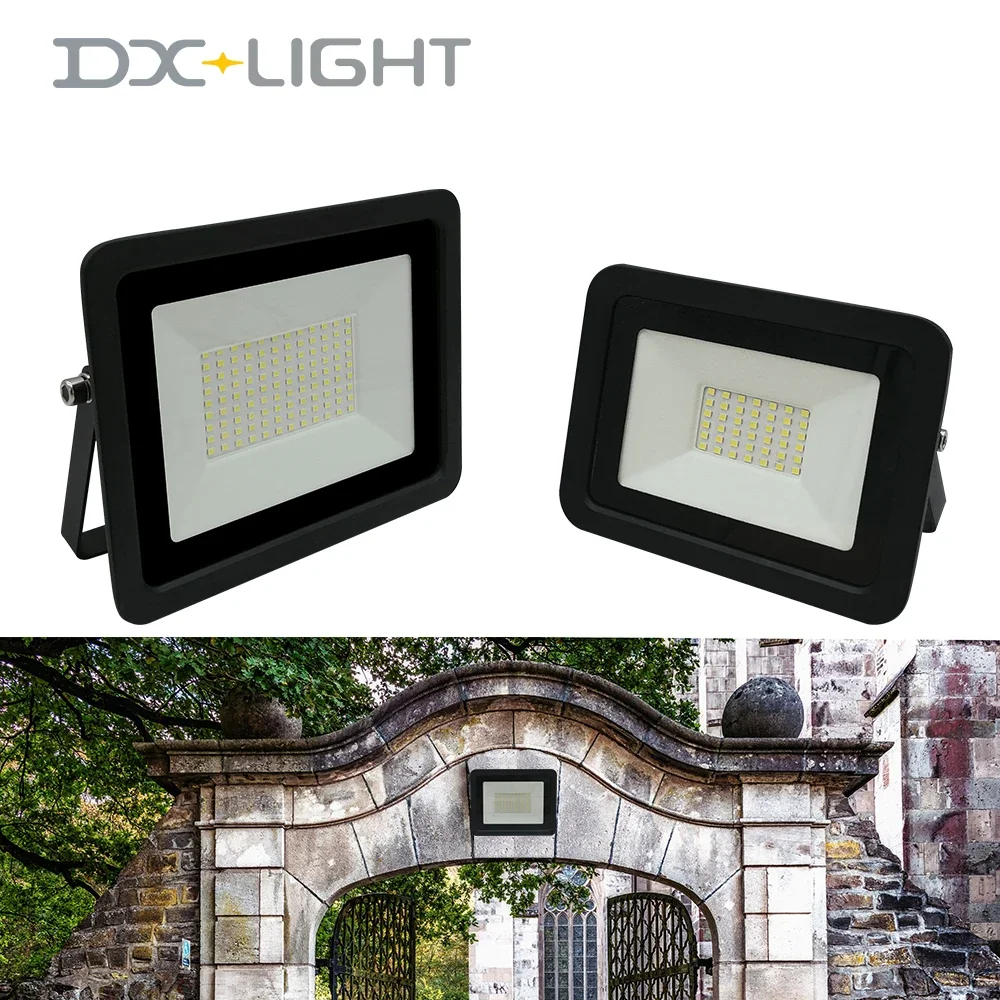 LED Flood Light 110V/220V Outdoor Spotlight Floodlight 10W 20W 30W 50W 100W Wall Lamp IP68 Waterproof Garden Lighting