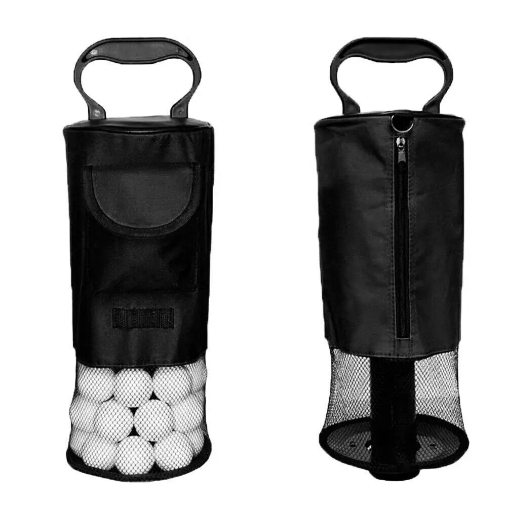 Golf Ball Shag Bag Practice Golf Ball Bag Holder Pick Up Receiver Tube Collector Golf Practice Range Training Amateur Golfers