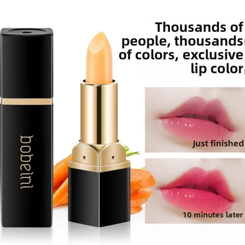Imagen 2 del producto Bálsamo labial Beta-caroteno que cambia de Color con la temperatura, barras de labios brillantes, transparentes, de larga duración, hidratan los labios, maquillaje, cuidado cosmético