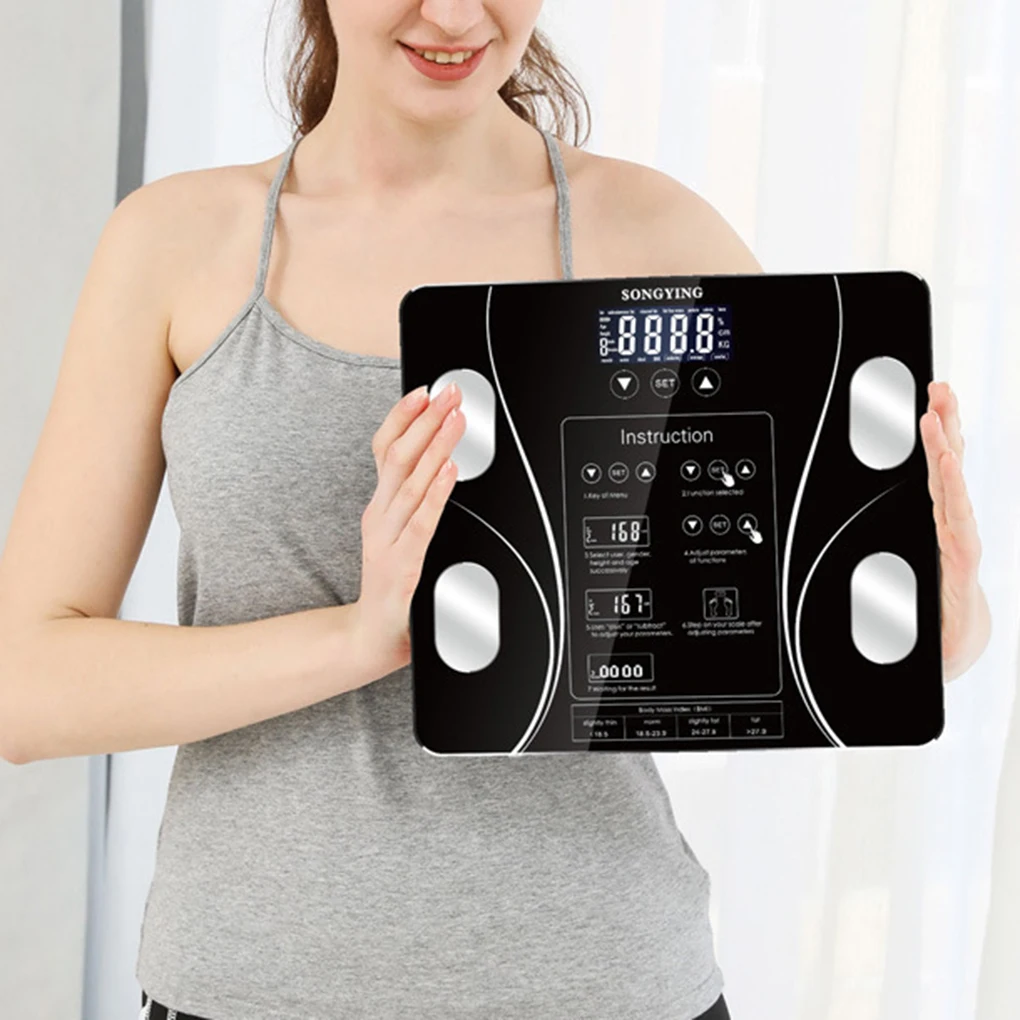 Body Fat BMI Scale Digital Human Weight Scales Floor LCD Display Body Index Electronic Smart Weighing Scales