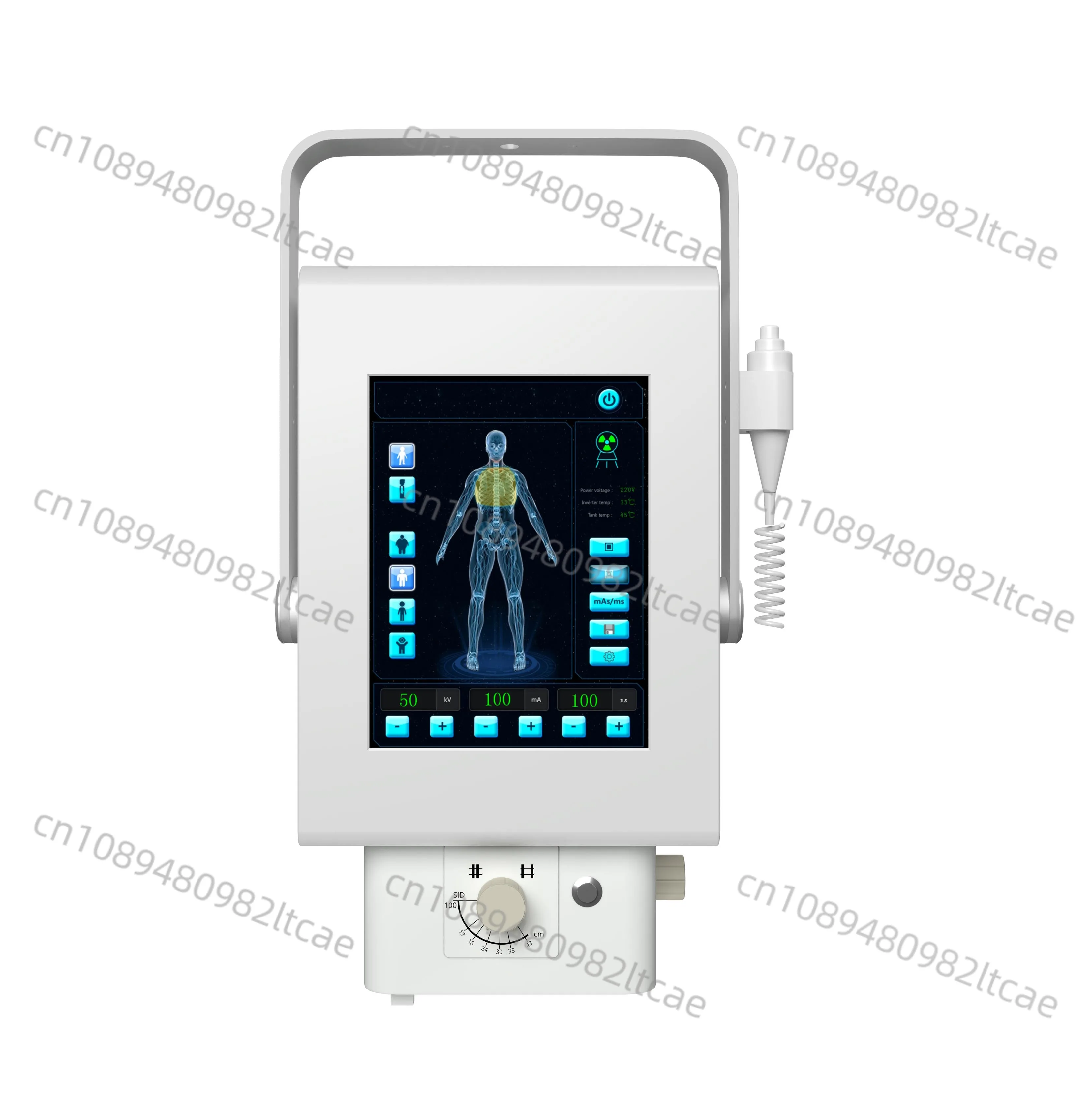 8KW Portable X-Ray Machine Wired/Wireless, X-Ray System for Human and Veterinary Hospital