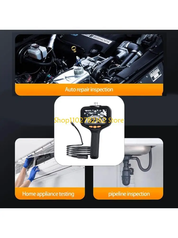 

547B Endoscope Camera Snake Sewer Industrial Pipings Borescope Car Inspection Endoscopy Waterproof with 4.3" Screen