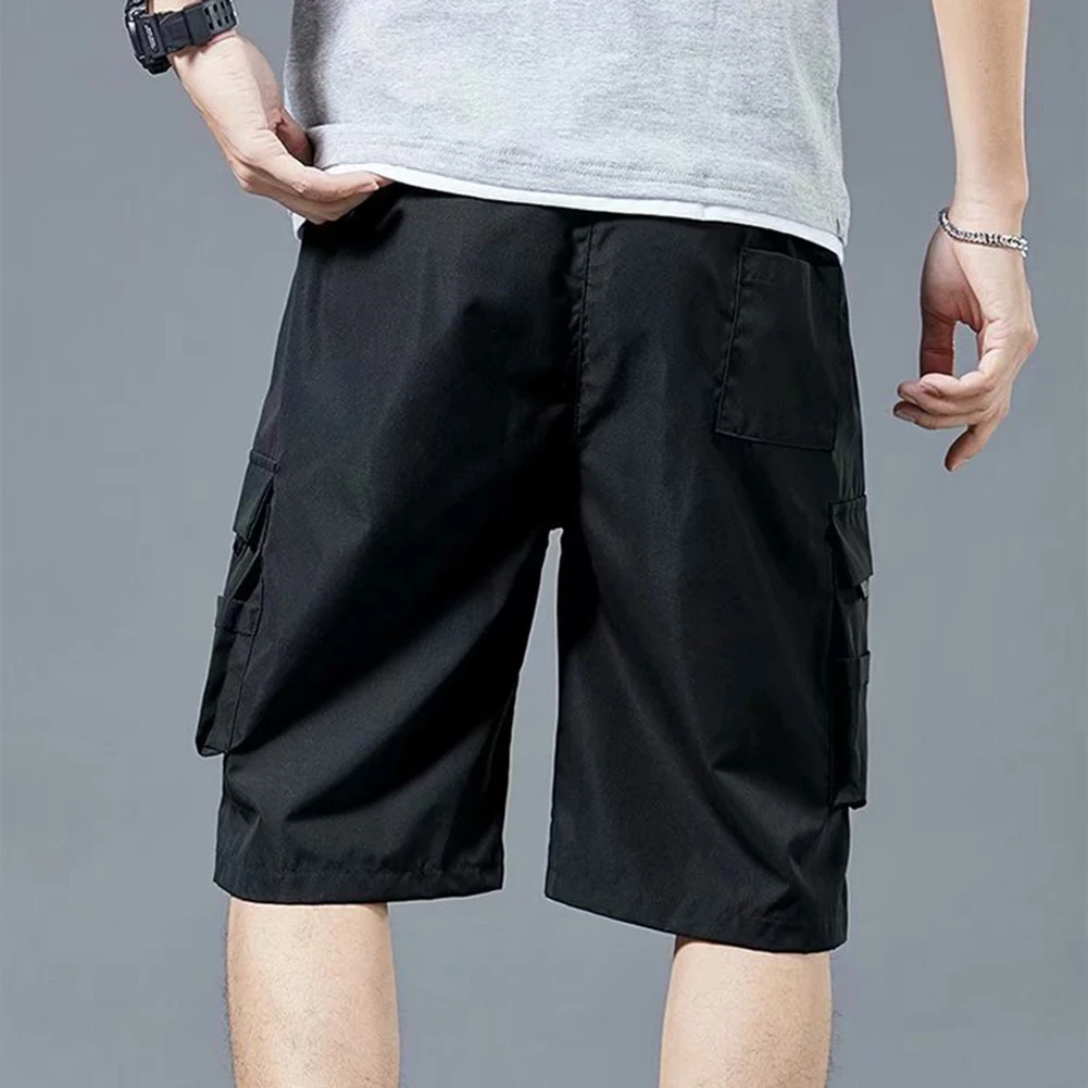 

Летняя верхняя одежда 2025 года, свободный комбинезон с несколькими карманами, легкий эластичный однотонный узор, подходит для весны, подходит для лета