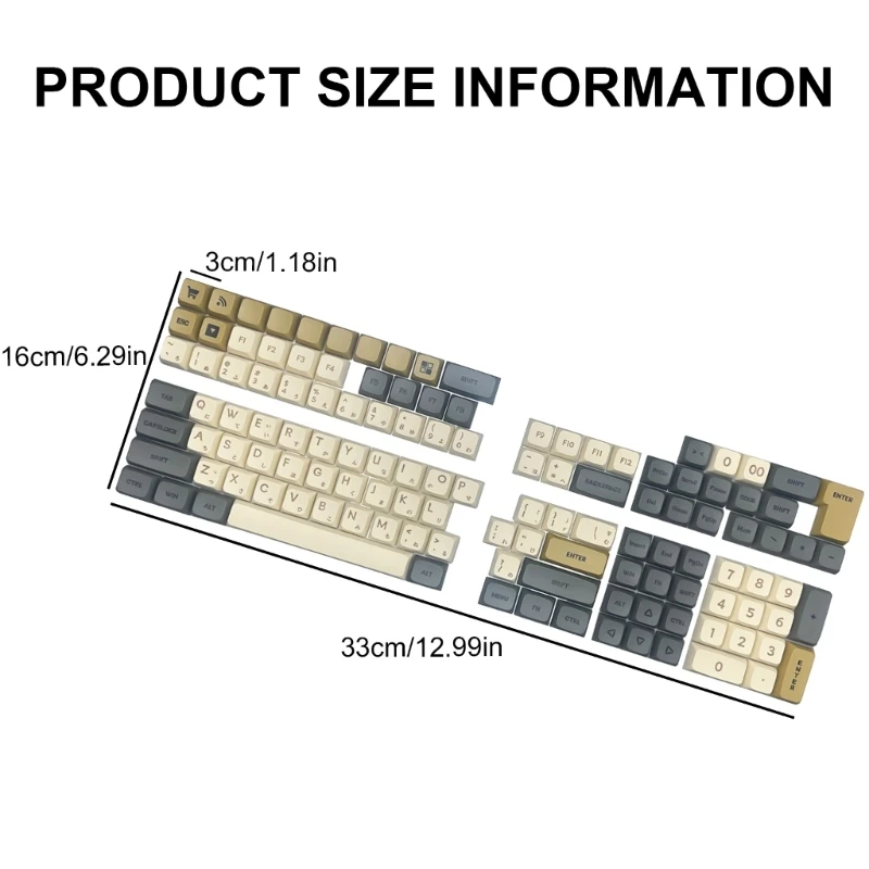 652F Keycap Jepang XDA Keycap untuk 61/64/68/75/87/98/104 MX Switches Keyboard