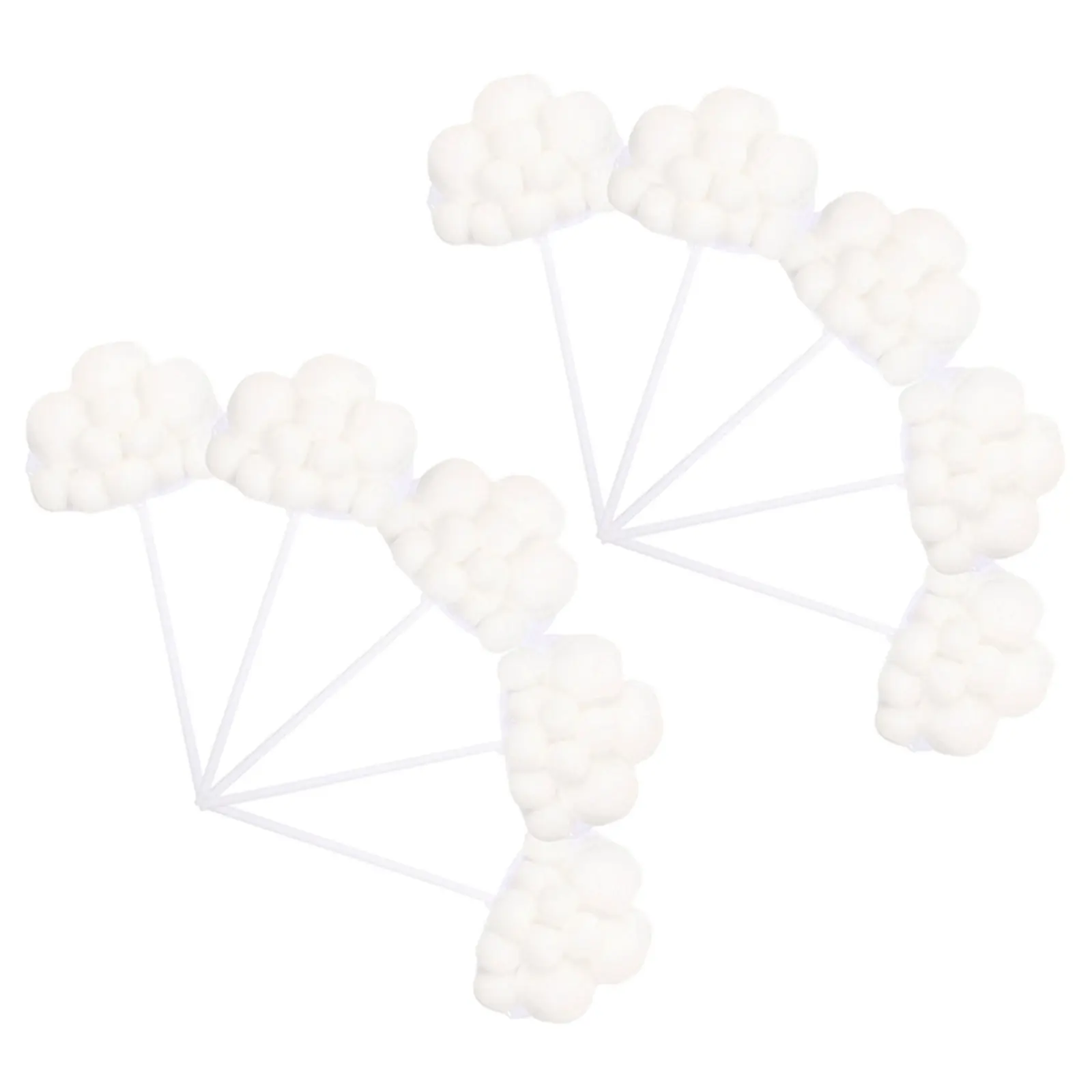 

50Pcs Cloud Cake Picks 3D Design Cupcake Toppers for Birthday Baby Shower Wedding Cake Decoration Set Candy Party Supplies