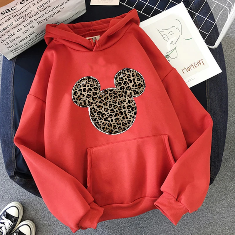 Felpe con cappuccio moda Minnie Disney felpa con cappuccio Kawaii Mickey Mouse donna felpa bambini ragazzi ragazze Harajuku Streetwear abbigliamento