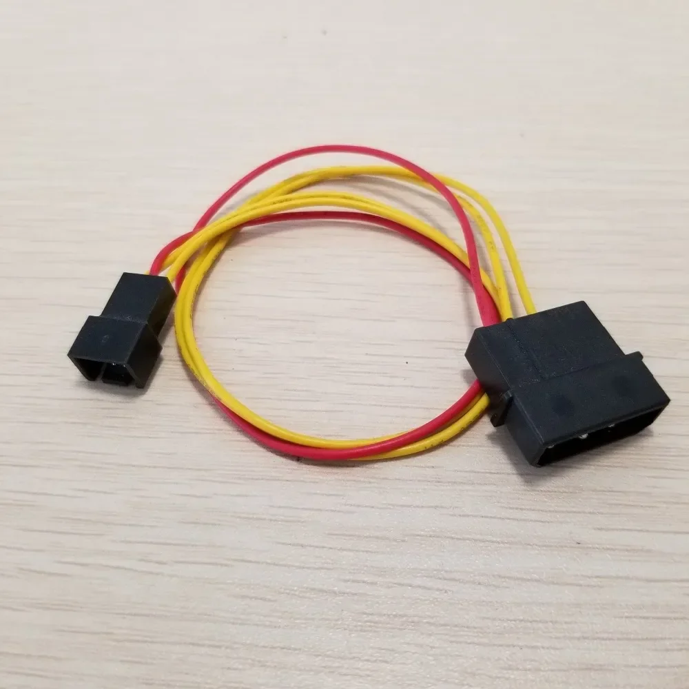 4 핀 IDE 몰 렉스 냉각 팬 1 개, 3 핀 소형 전원 공급 장치 케이블 22awg 와이어 12V PC DIY 30cm
