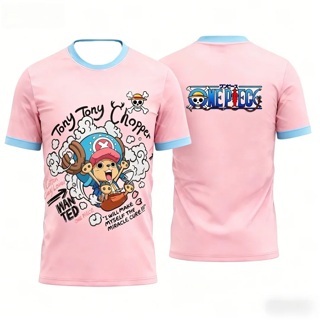 Bandai 2026 One Piece Tony Chopper Pattern T-shirt Japanese Anime Football Shirt Neutral Sports Speed Drying Breathable