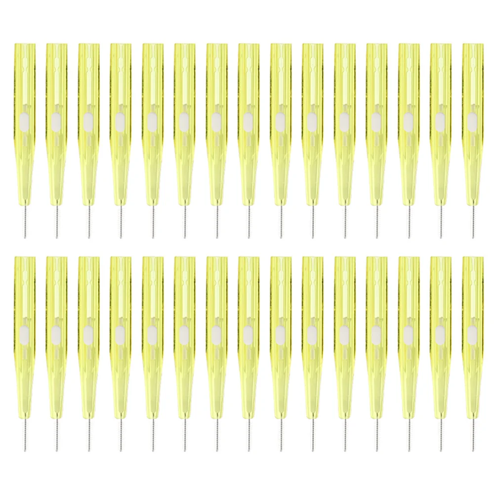 แปรงทำความสะอาดซอกฟัน 30 ชิ้น ขนาด 1.0-1.2 มม. สำหรับทำความสะอาดช่องว่างระหว่างฟัน เหมาะสำหรับผู้ใส่เหล็กดัดฟัน อุปกรณ์สุขอนามัยช่องปาก ดีไซน์น้ำหนักเบา