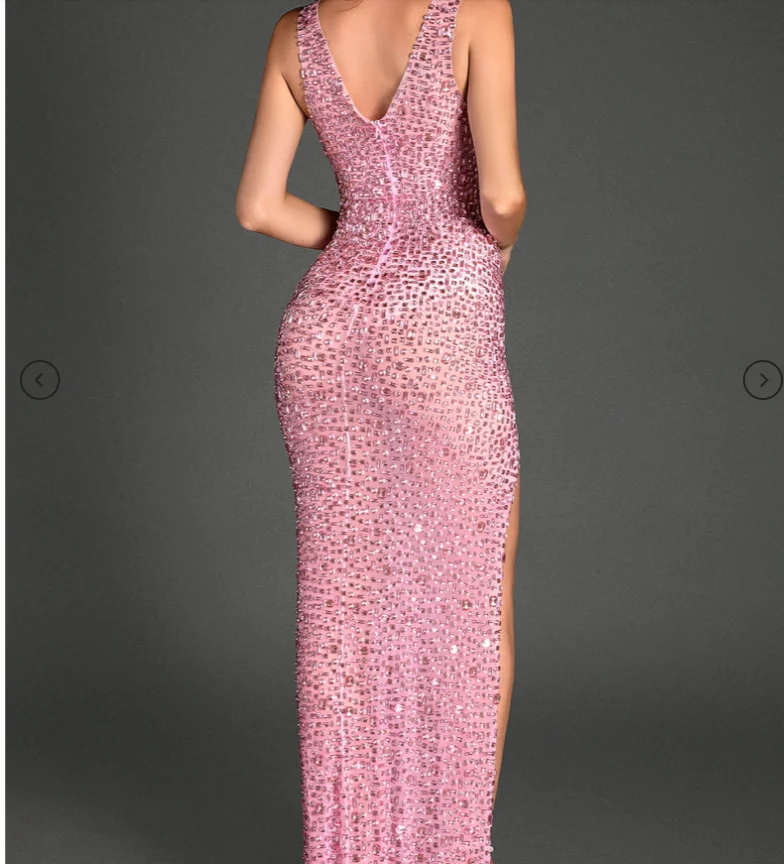 Bernice Sequin Fringe Mini Mesh Dress