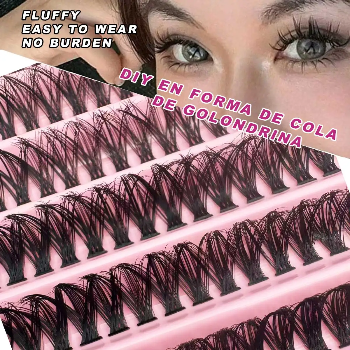 200 قطعة D حليقة 50D رقيق الرموش الفردية نمط مختلط وهمية Wispy طويلة الأمد سميكة مجزأة ملحقات طبيعية جلدة