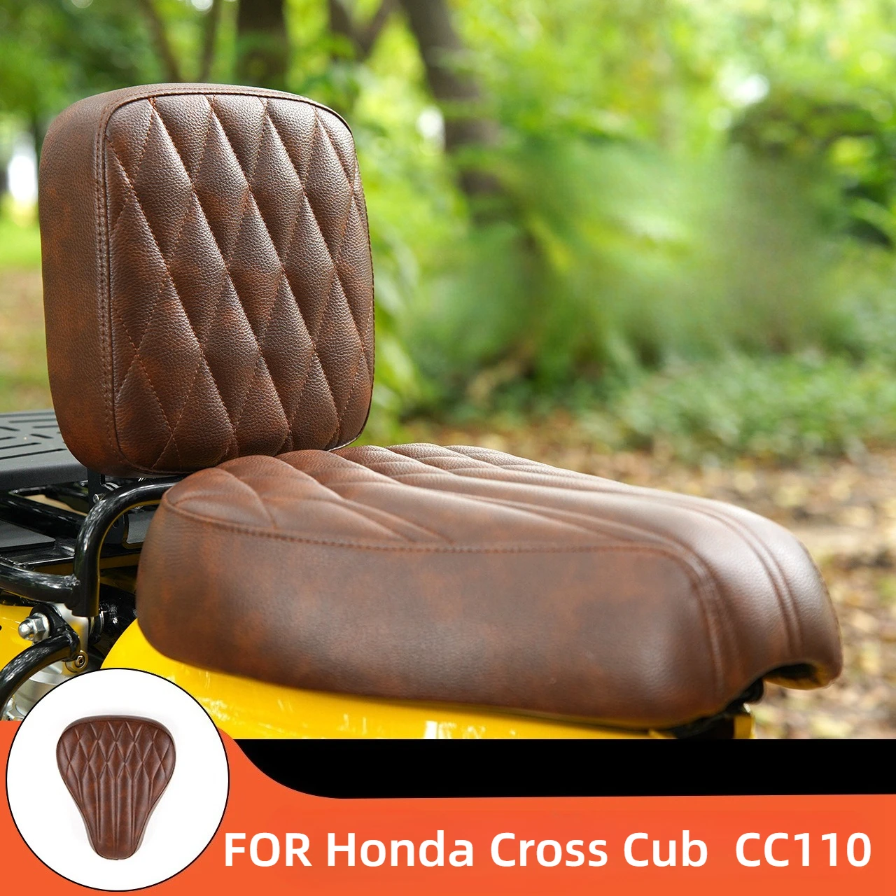 For Honda Cross Cub 110 CC110 2023-24 Vintage Single Seat Motorcycle Racer Seat Retro Split Front Rear Single Seat Modification