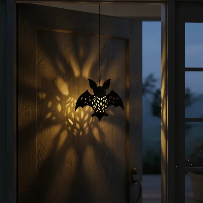 3D Printed Halloween Crow Bat Hanging Decorations Hollow Gothic Wall Ornaments Spooky Window Door Home Party Decorations