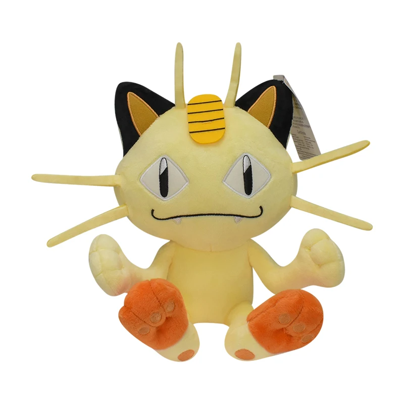 Meowth Pokemon Gefüllte Plüschpuppe, weiches Tier, heiße Spielzeuge, tolles Halloween-Geschenk