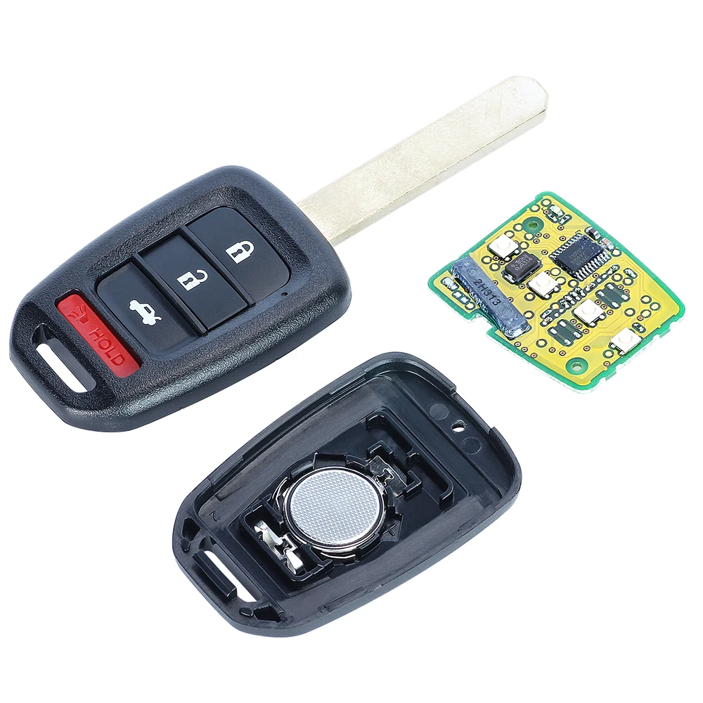 KEYECU (OEM Board) MLBHLIK6-1T 313.8MHz 433MHz ID47 Remote Key Fob for 2013 2014 2015 2016 2017 Honda Accord Civic