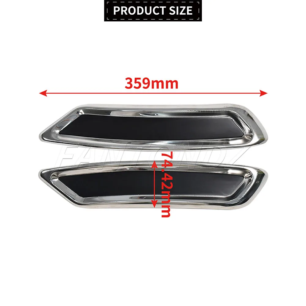 إطار ناشر عادم كروم لسيارة VW Passat B8 2015-2018 من الفولاذ المقاوم للصدأ ملحقات السيارة الخلفية RLine ضبط Highline TSU FSU TDI