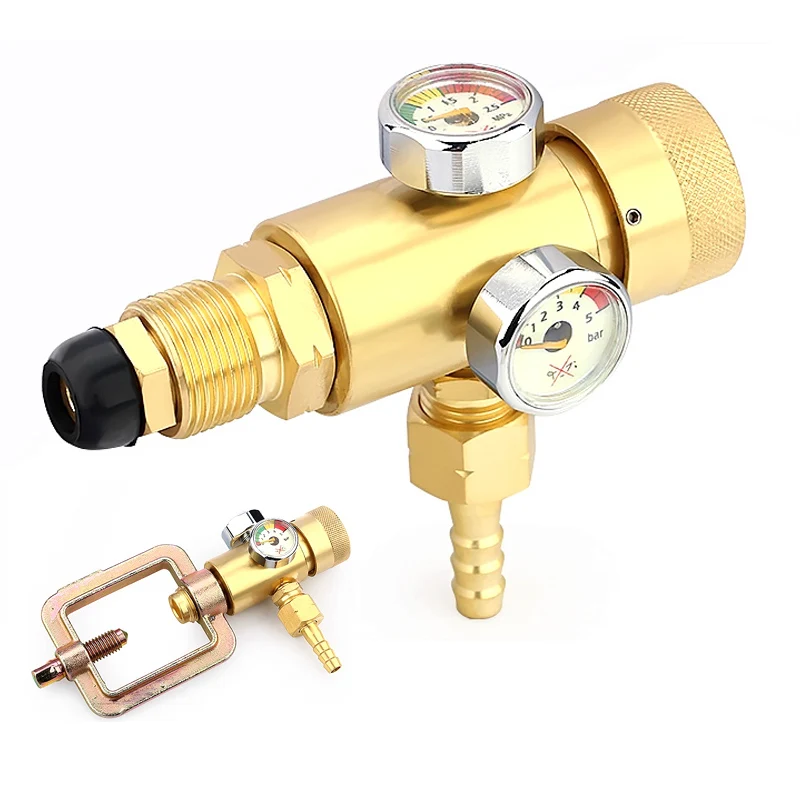 아세틸렌/프로판 용접 가스 미터용 조절 가능한 황동 산소 압력 조절 밸브 게이지 황동 용접 가스 조절기