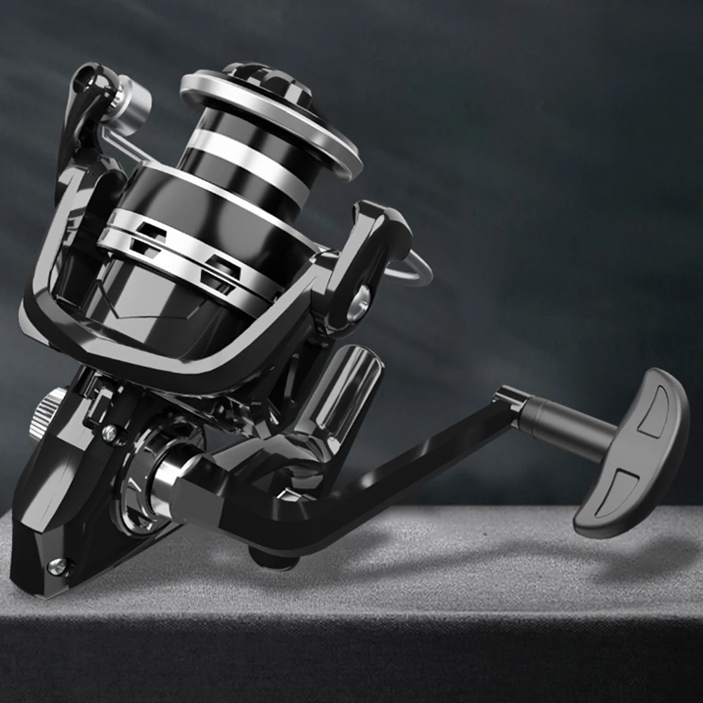 Fishing Reel Full Metal Body All Purpose Fishing Spinning Reel 5.2:1 Gear Ratio 12kg Max Drag for Saltwater and Freshwater