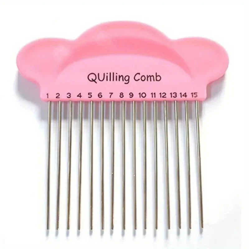 12 قطعة من مشط اللف الورقي المصنوع من الفولاذ المقاوم للصدأ، أداة حرفية ذاتية الصنع، تصميم كرتوني للف الورق المصنوع يدويًا #5