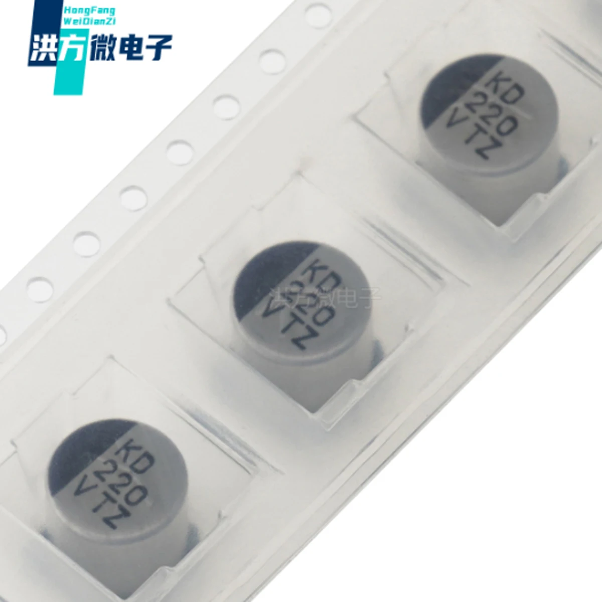 Condensatori elettrolitici in alluminio con montaggio superficiale originali da 20 pezzi 35 V ± 20% 360 mA @ 120 Hz 220 uF SMD, D8xL10.5mm 35TZV220M8X10.5