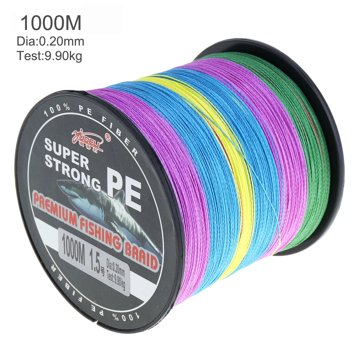 

1000m Multicolor 4 Strands Design Super Strong Fishing Line 4 Strands Weaves PE Braided Fishing Rope Multifilament