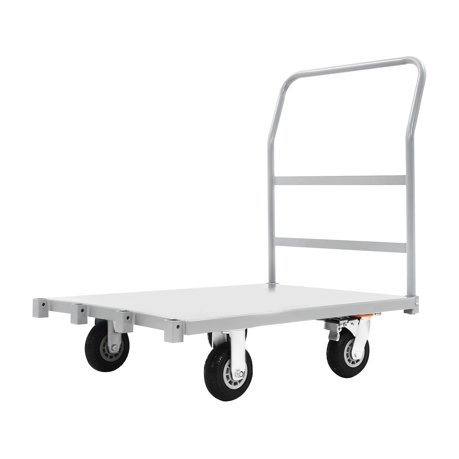 36*24 عربة دوللي مسطحة 2000 رطل مقطورة التعامل مع البضائع ذات الدفع اليدوي مع 4 عجلات عربة منصة شديدة التحمل للمستودعات/الصناعة #1