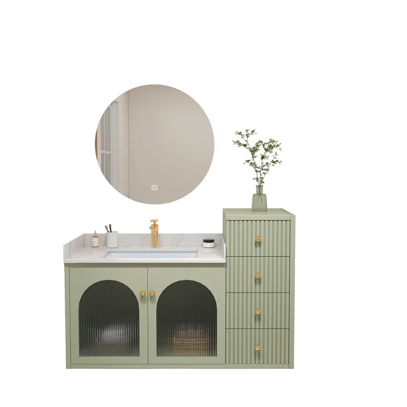 Light and luxurious slate bathroom cabinet combination modern simple and beautiful French bathroom washstand