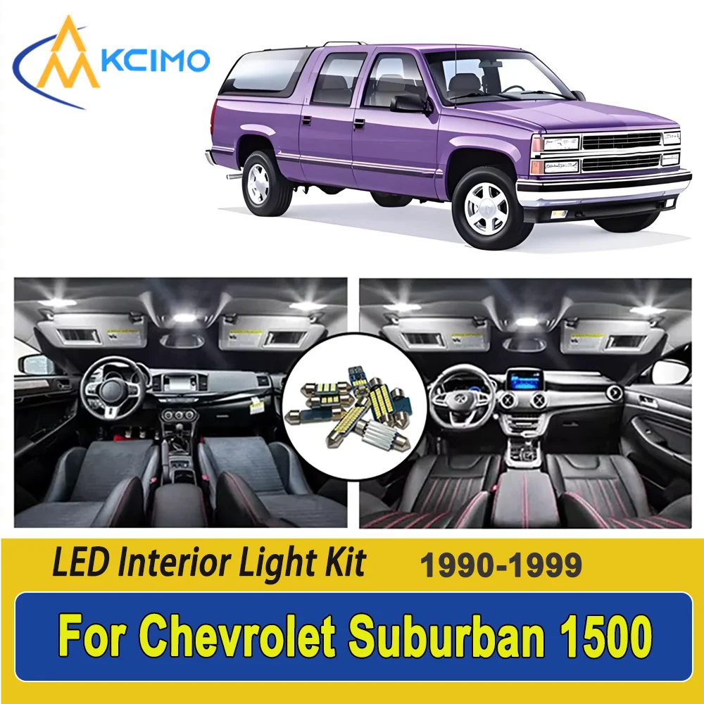 

New Light Bulb For Chevrolet Suburban 1500 (1990-1999) Premium Bright LED Interior Dome Map Trunk Light Kit Car Led Lamps Canbus
