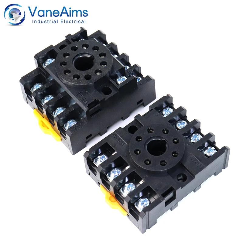 1pcs Relay Socket Base PF083A 8pin PF113A 11pin H3CR MK2P H3CR-A ST3P MK3P DH48S DH48J Series Electric Relay accessory VaneAims