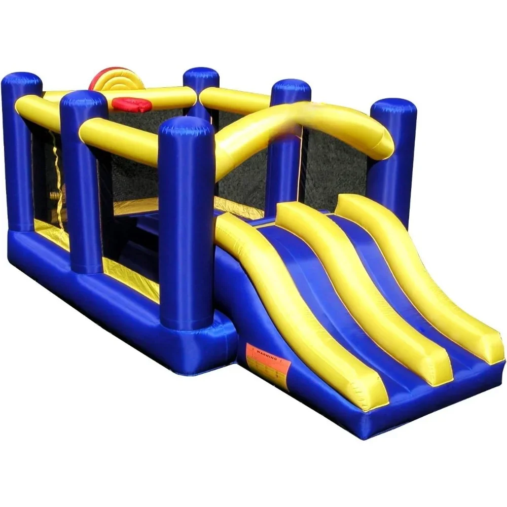 Playhouses, Racing Slide and Slam Recreational Bounce House, Garden Playhouses for 12 months - 10 years