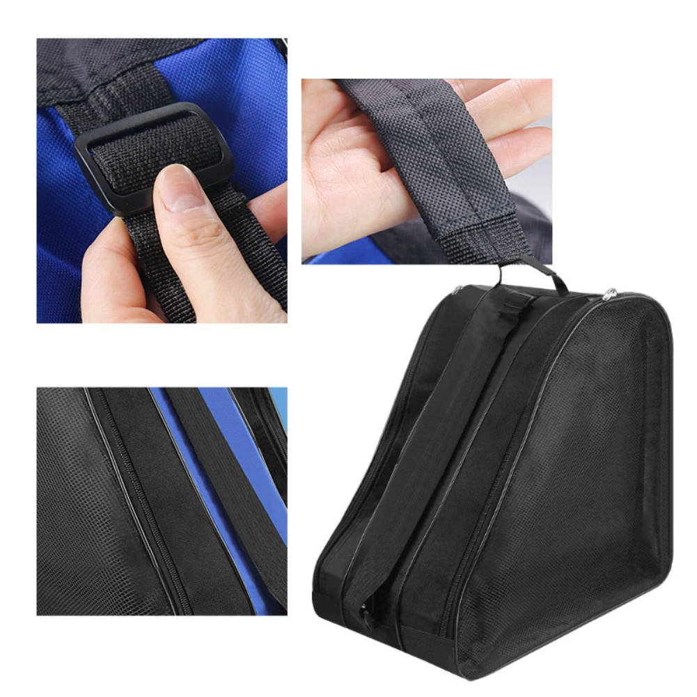 

36 38 25cm Ice Skate Bag Sports Gear Bag Skate Gear Bag Thickened Bottom Adjustable Shoulder Strap Shoulder Pads