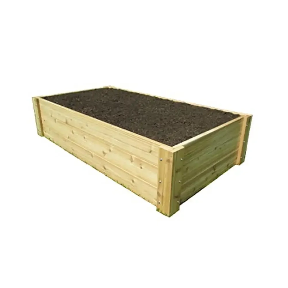 Cedar Deep Root Raised Garden Bed Kit Durable Natural Cedar Board Construction Easy Assembly Strong Joint Design 100% Natural