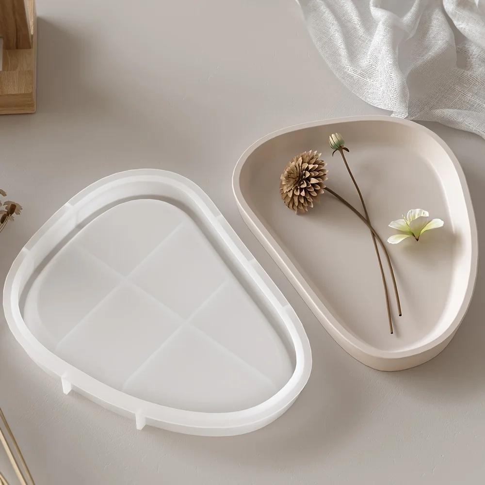 Irregular Silicone Tray Mold, Resin Gypsum Cement Concrete Casting Mold, Suitable for Jewelry Storage Boxes, Small Additions