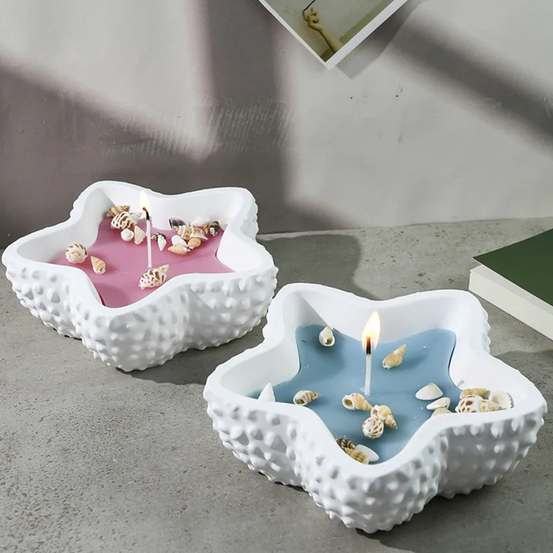 Fai da te stella marina candela tazza stampo in Silicone portacandele ornamento resina di gesso stampo epossidico artigianato domestico decorazione strumenti di stoccaggio