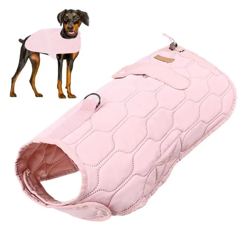 

Windproof Dog Winter Coat Windproof Pet Thermal Vest Cold Weather Coat With Sturdy D-Ring For Dogs Of Different Sizes And Types
