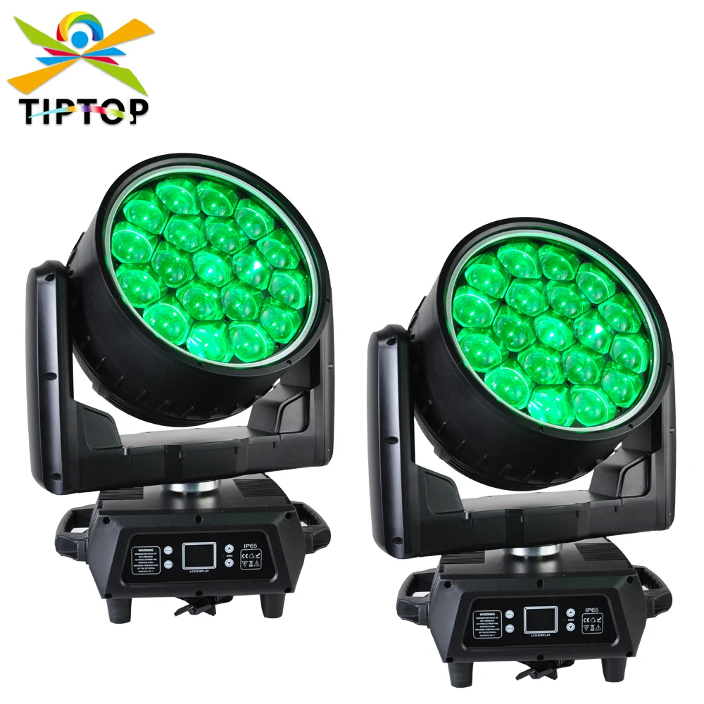 

TP-L1940W 19x40W RGBW with RGB Halo Ring Waterproof Bee Eye Led Moving Head Zoom Light Seetronic Socket Plug