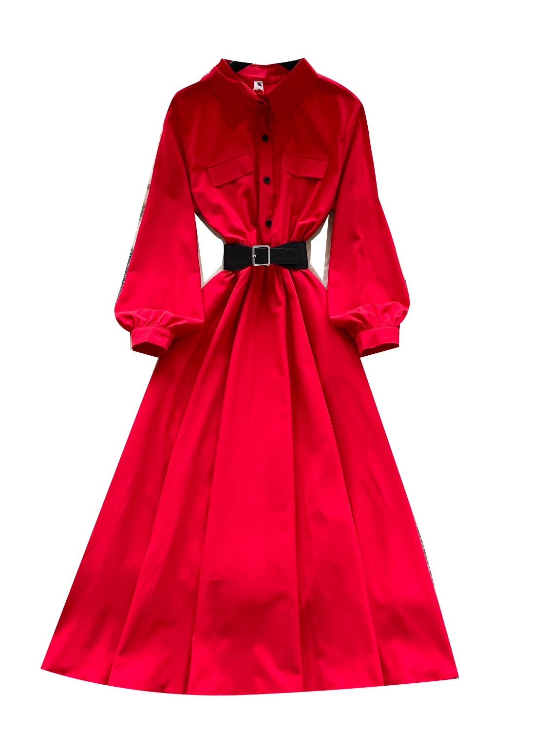 Jupe longue à col ajusté et amincissant pour femmes, taille haute, longueur aux genoux, décontractée, ligne a, pour les déplacements coréens
