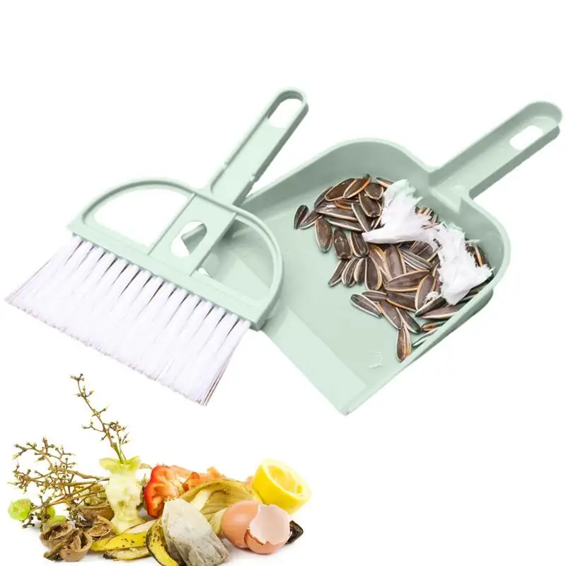 Mini Cleaning Dustpan And Brush Set Small Broom Dustpans Desktop Sweeper Garbage Cleaning Shovel Table Household Cleaning Tools